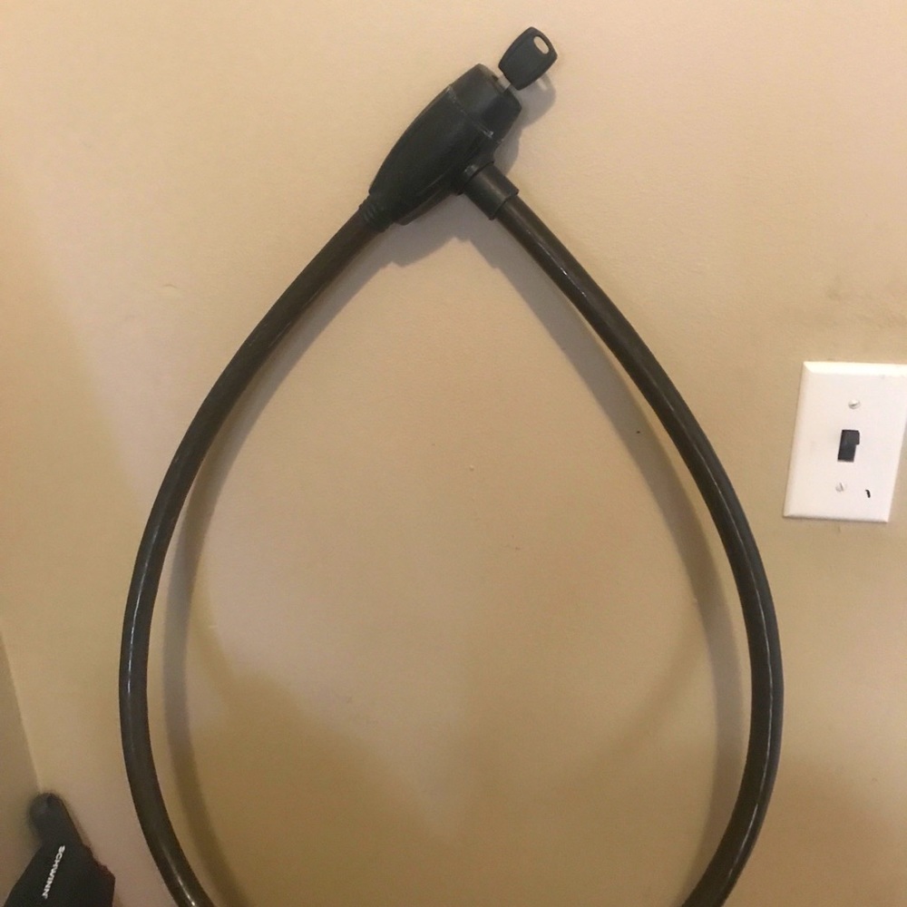 Cable bike lock very thick with key